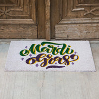 Mardi Gras Script Doormat