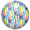 18" Get Well Hearts and Sparkles Foil Balloon