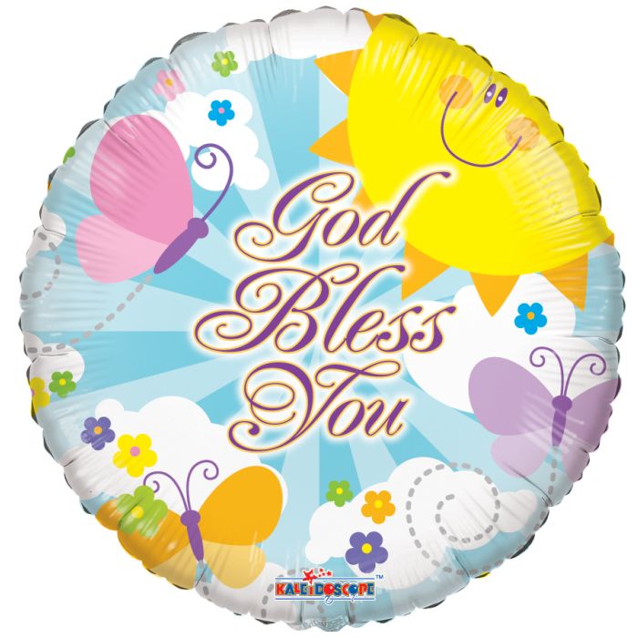 18" God Bless You Foil Balloon