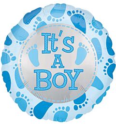 18" CUTE BABY BOY FEET FOIL BALLOON