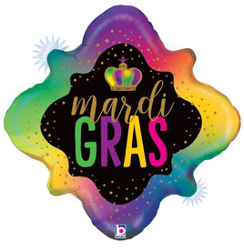 29" Opal Mardi Gras Foil Balloon