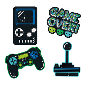 Gamer Birthday Wall Decals  4pc.