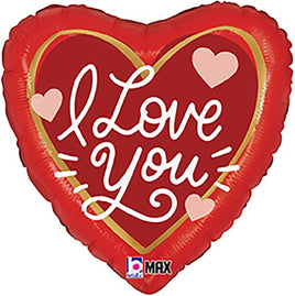 18" Love Messages Heart Shaped Foil Balloon