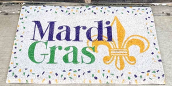 Mardi Gras Door Mat