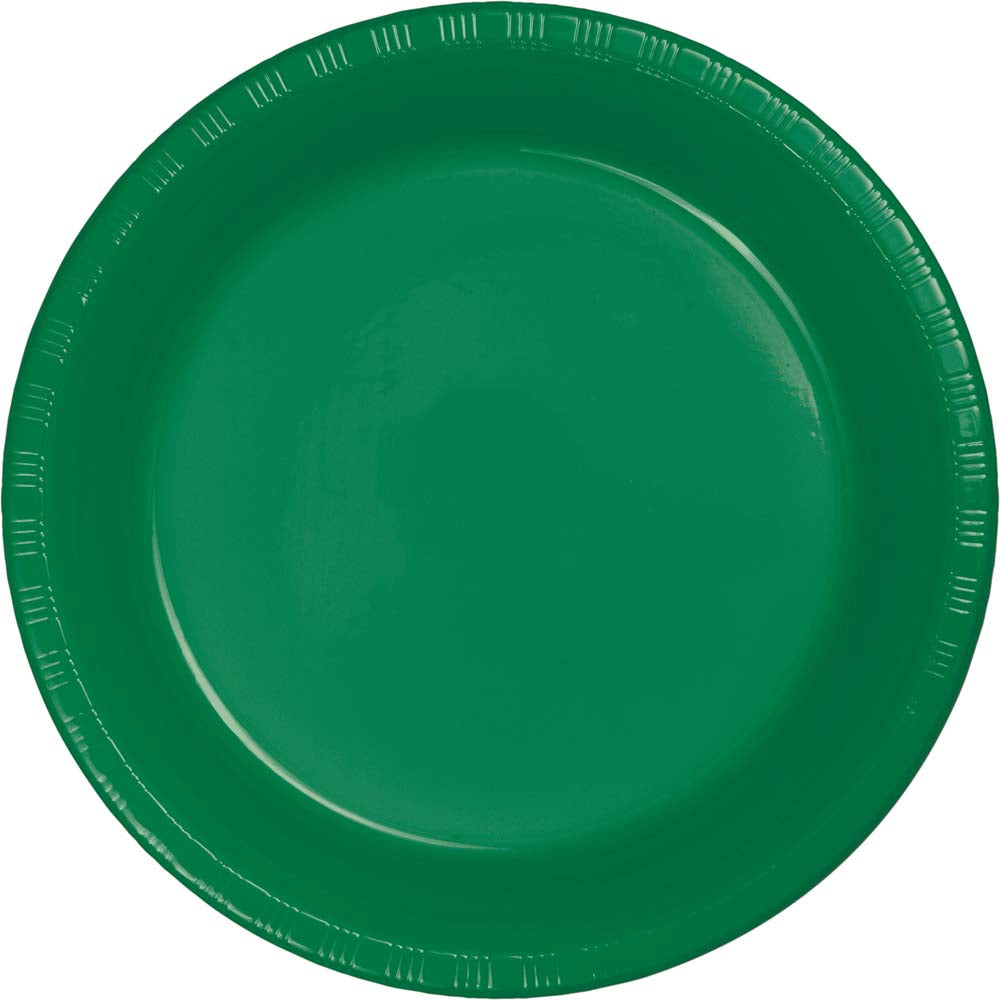 10 in. Emerald Green Plastic Plates 20 ct.