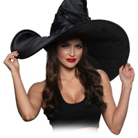 Jumbo Curved Witch Hat Black