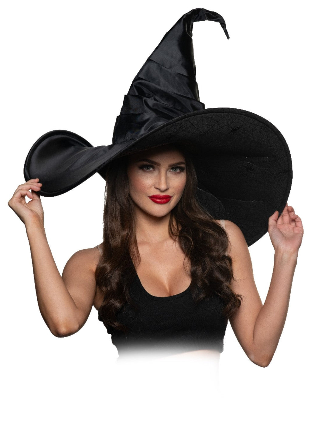 Jumbo Curved Witch Hat Black