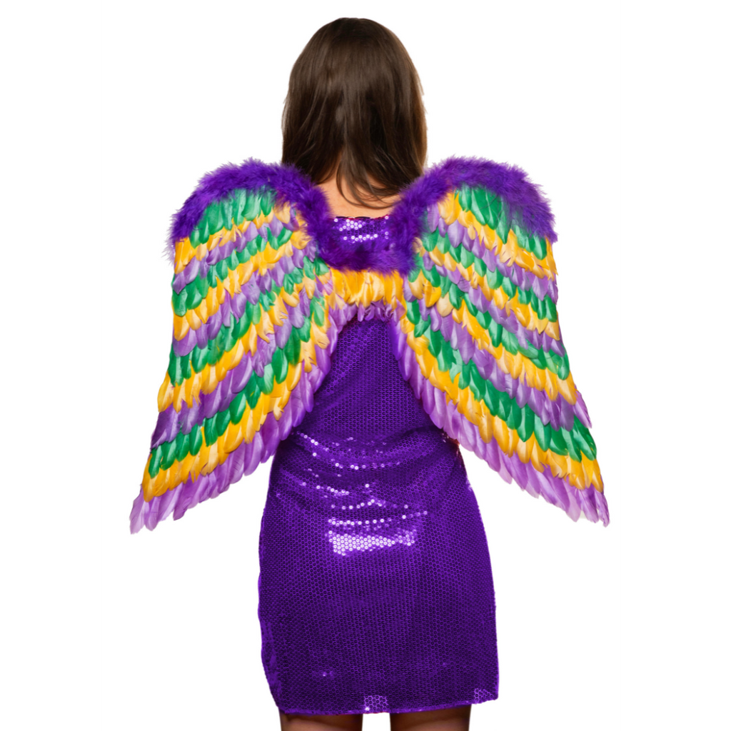 Mardi Gras Feather Wings (Double Sided)