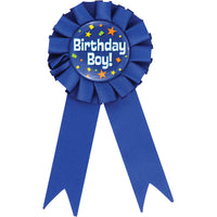 BLUE BIRTHDAY BOY AWARD RIBBON