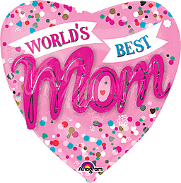 36" WORLD'S BEST MOM JUMBO FOIL BALLOON