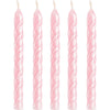 Iridescent Pink Spiral Birthday Candles - 24ct