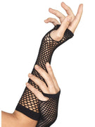 Black Fishnet Gloves-Long