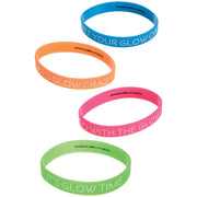 Let's Glow Crazy Rubber Bracelets 4 ct.