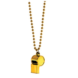 Yellow Whistle On Chain Necklace