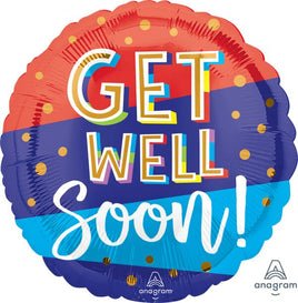 17" Get Well Bouncy Foil Balloon