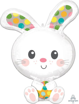 40" Spotted Bunny Foil Balloon