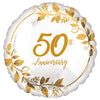 18" 50th ANNIVERSARY Gold Foil Balloon