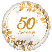 18" 50th ANNIVERSARY Gold Foil Balloon