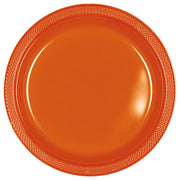 9" Round Plastic Plates  - Orange Peel 20 ct.