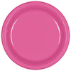 9" Round Plastic Plates  - Bright Pink 20 ct.