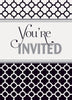 Quatrefoil Grad Invitations  8ct.