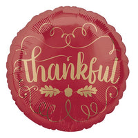 18" THANKFUL FALL FOIL BALLOON