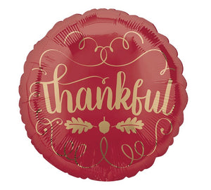 18" THANKFUL FALL FOIL BALLOON