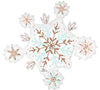 32" Satin Winter Wonderland Snowflake Foil Balloon