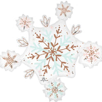 32" Satin Winter Wonderland Snowflake Foil Balloon