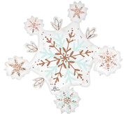 32" Satin Winter Wonderland Snowflake Foil Balloon