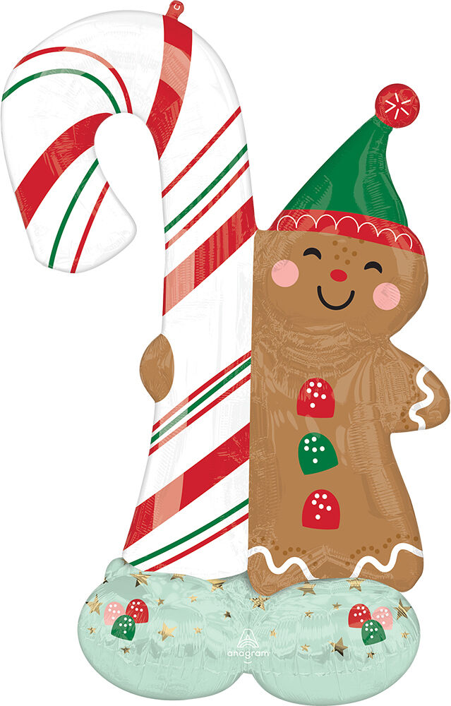 51" Merry Christmas Gingerbread Man Airloonz