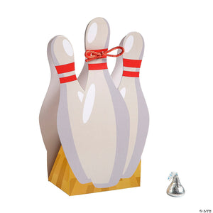 5" X 8" Bowling Party Pin Bowling Pin Favor Boxes 12 ct.