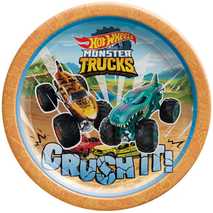 Hot Wheels Monster Truck 7" Plates 8 ct.