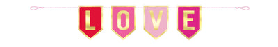 Foil Love Pennant Banner  3 ft