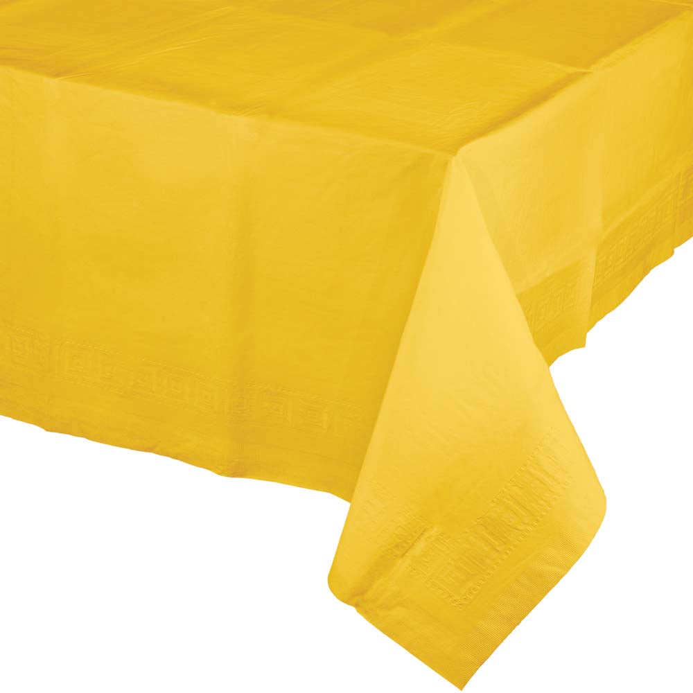 54" X 108" School Bus Yellow Lined Tablecover 1 ct.