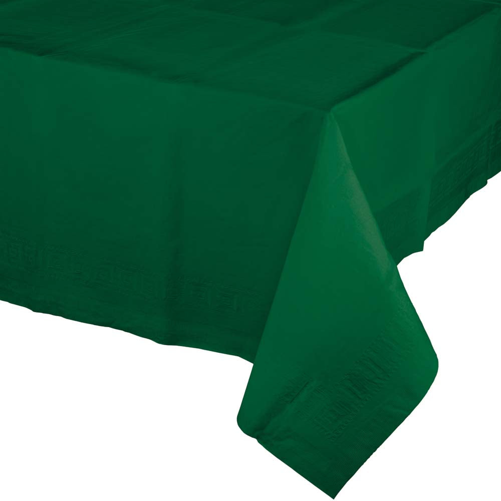 54" X 108" Hunter Green Lined Tablecover 1 ct.