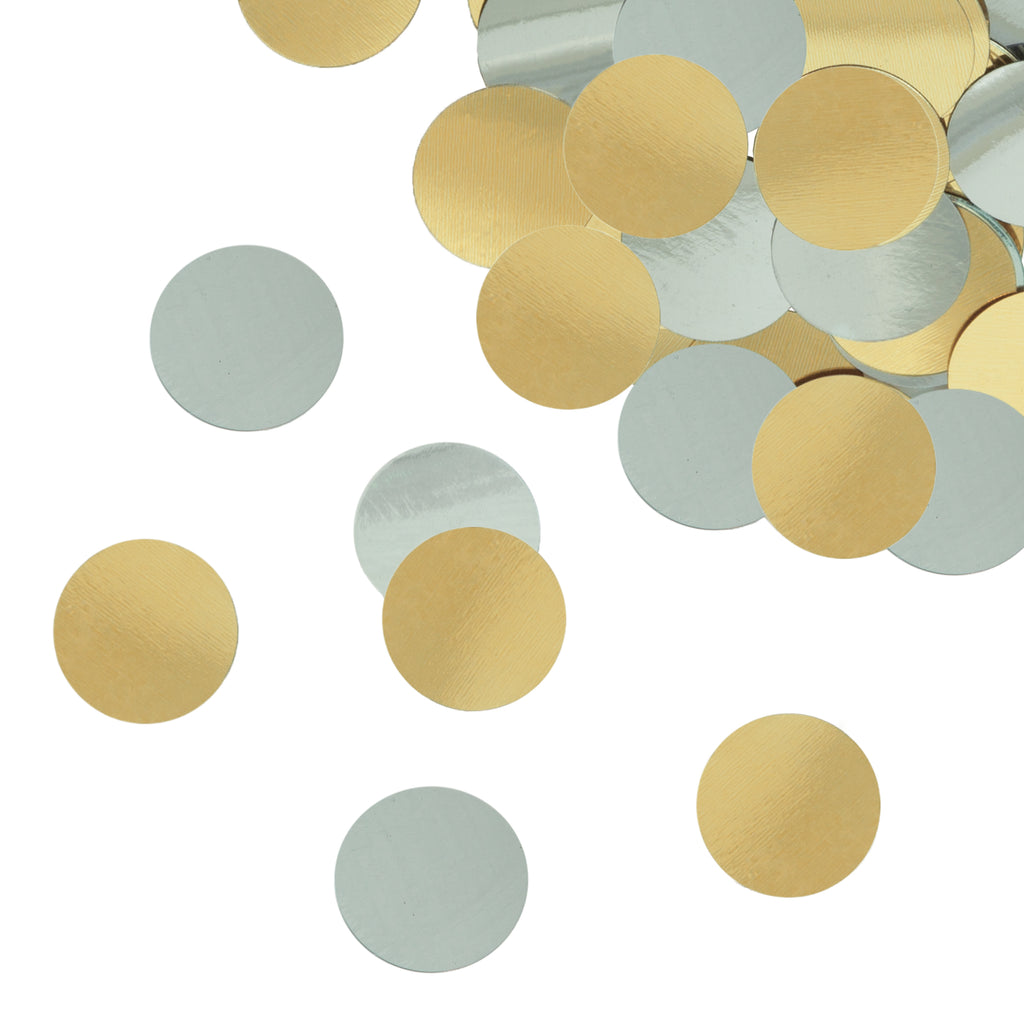 FOIL SILVER & GOLD CONFETTI 2 OZ.