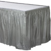 21' x 29" Plastic Table Skirt - Silver 1 ct.