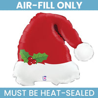 14" Christmas Santa Hat Air Filled Balloon