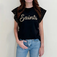 Saints Pearl Flutter Sleeve