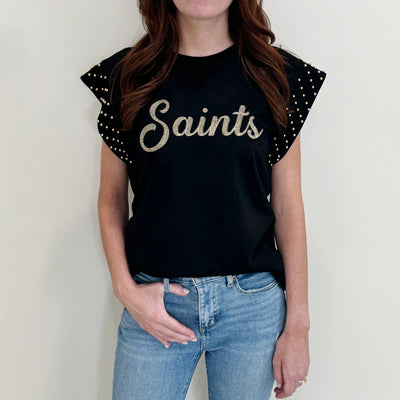 Saints Pearl Flutter Sleeve