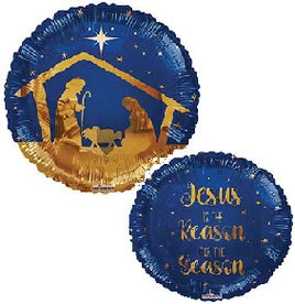 18" Christmas Scene Foil Balloon