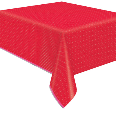 Red & Pink Valentines Rectangular Foil Table Cover  54