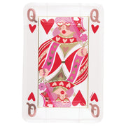 Red & Pink Valentines Queen of Hearts 9 x 6" Appetizer Plates  8ct - Foil Board