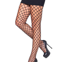 Black Scale Net Tights