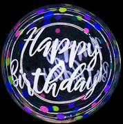 18" HAPPY BIRTHDAY PRINTED COLORFUL DOTS BUBBLE