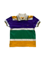 Mardi Gras Thick Stripe Rugby Youth Short Sleeve