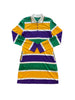 Mardi Gras Thick Stripe Rugby Adult Dress