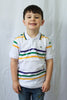 Mardi Gras Youth White Infinity Short Sleeve Shirt