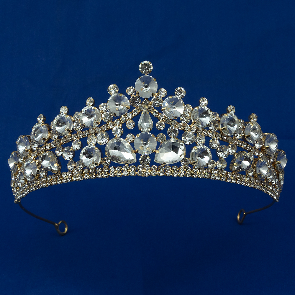 Gold Pointed Tiara 2.5 H